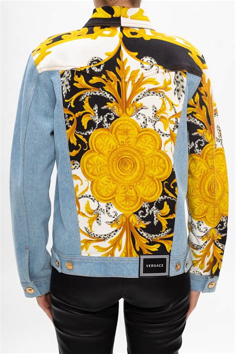 yellow versace jacket|Versace denim jacket women's.